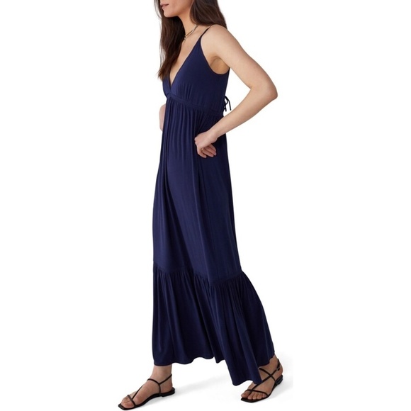 NWT Favorite Daughter The Weekend Maxi Dress in Navy Sz. M - Picture 5 of 5
